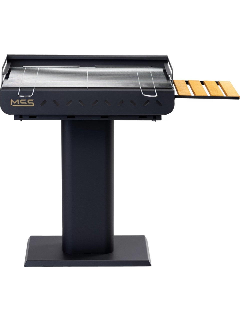 Grill Çelik Izgara Mangal Ahşap Kömürlü 67X40