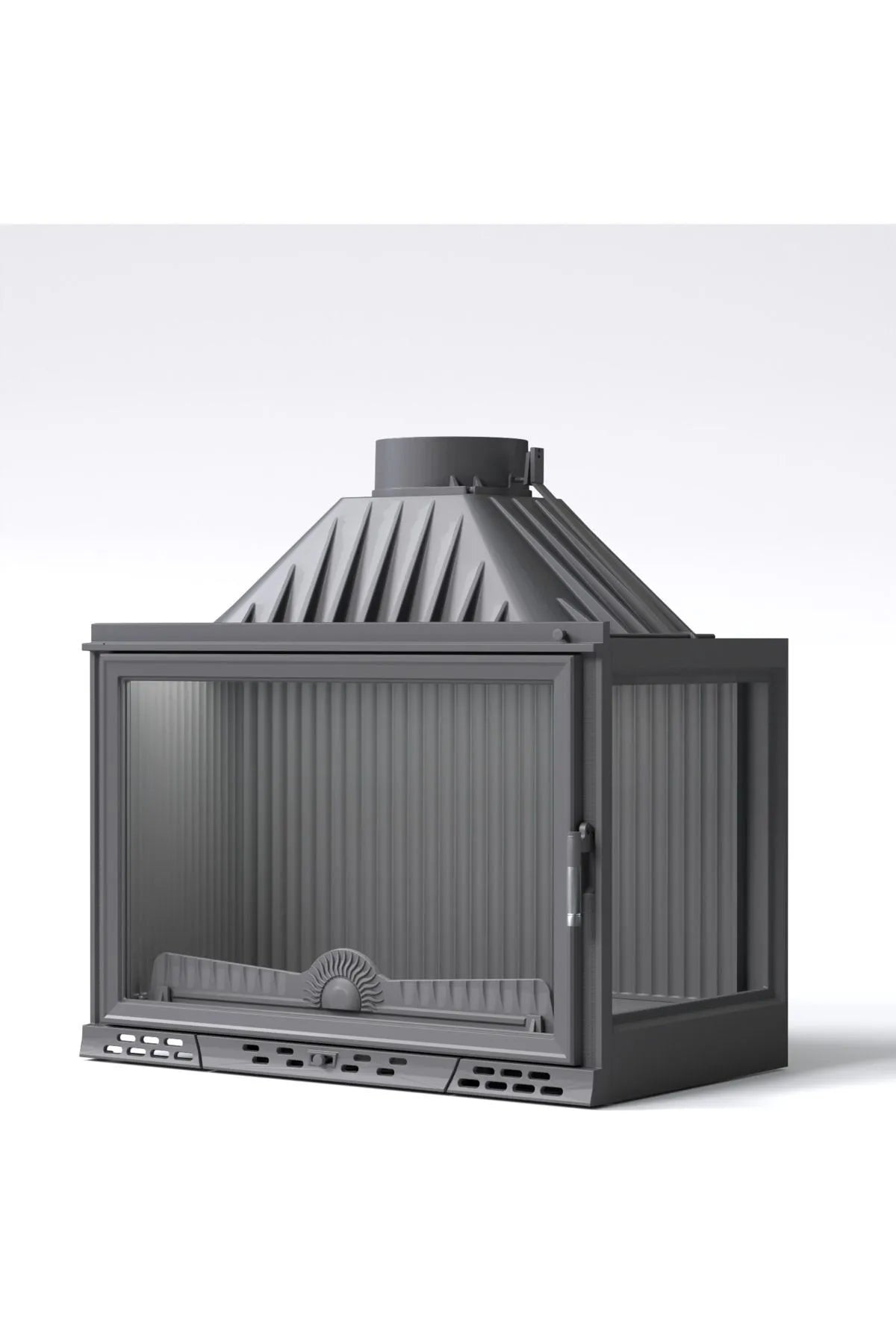 Luxury Serisi L Tipi Sol Açık Döküm Şömine Haznesi-80 Lik