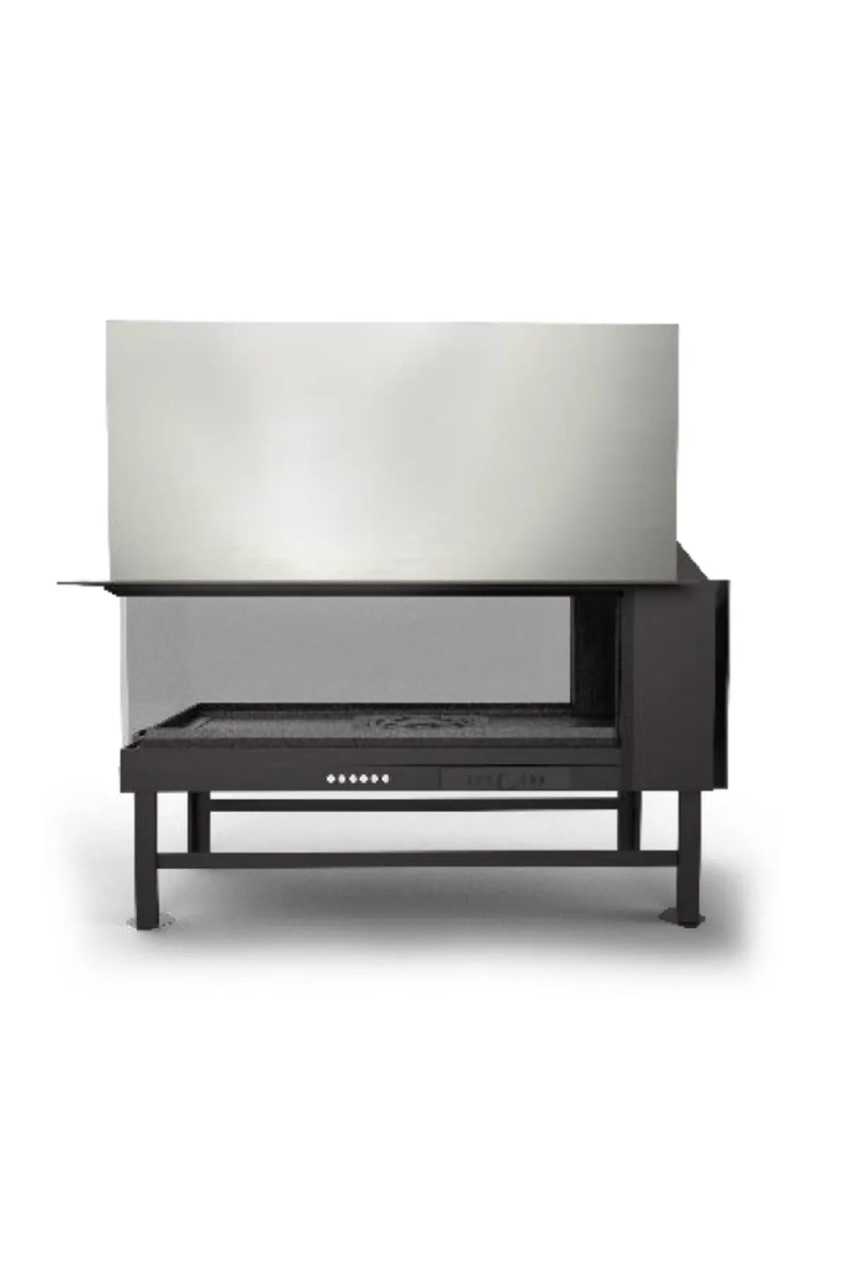 Cameră de șemineu înălțată din oțel plat 120 litri