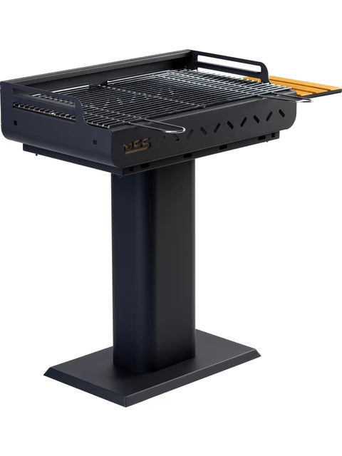 Grill Çelik Izgara Mangal Ahşap Kömürlü 67X40