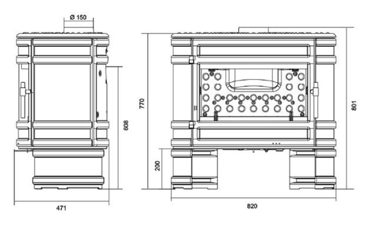 Invicta Angor Döküm Odun Sobası 9186 44