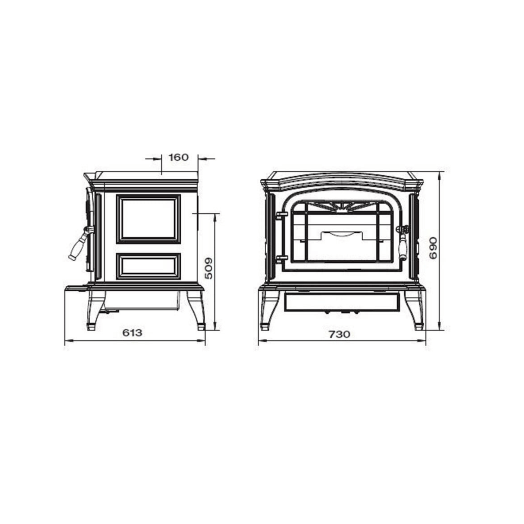 Invicta Bradford Döküm Odun Sobası Kırmızı 9173-47