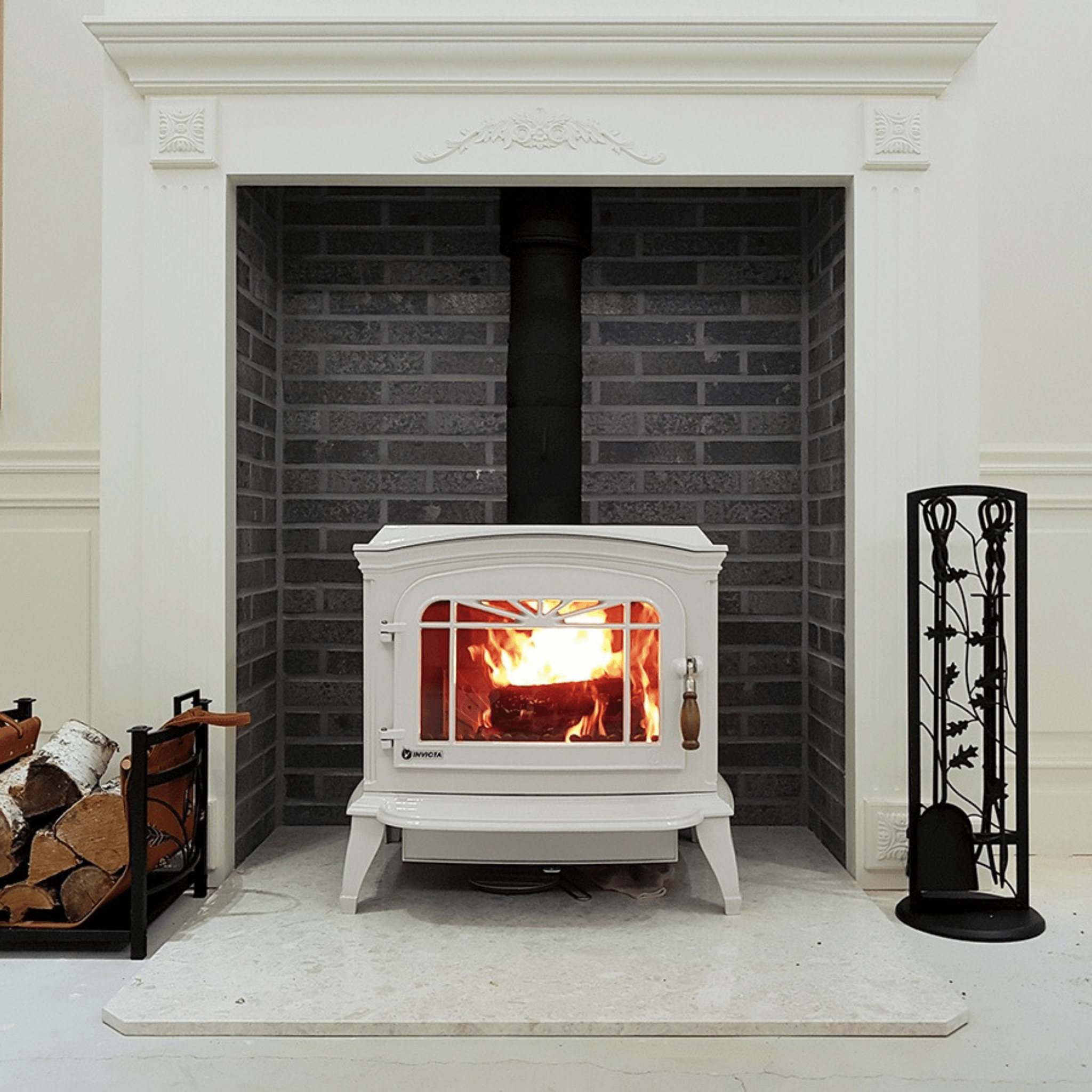 Invicta Bradford Döküm Odun Sobası Krem 9173-46